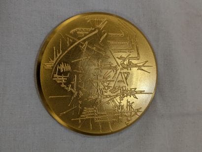 PARIS MINT Gilded bronze medal. By Georges...
