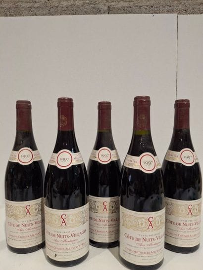 5 bouteilles de Bourgogne Côtes de Nuits...