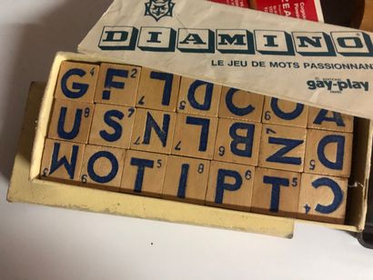 A game set including card games, a Mikado...