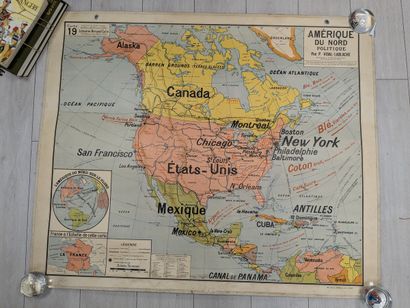Carte de l'Amérique du nord politique, par...