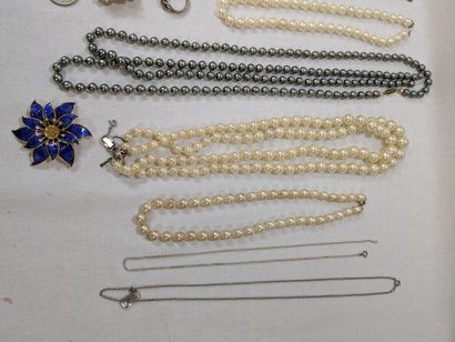 Set of metal, stone, resin, and glass jewelry,...