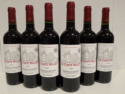 6 bouteilles de Château Le Comte de Mallet...