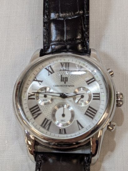 LIP Chronographe. Montre-bracelet en acier...