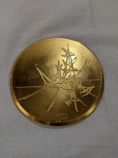 PARIS MINT Gilded bronze medal. By Georges...