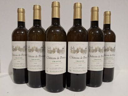 6 bouteilles de Graves Blanc Château de Portets...