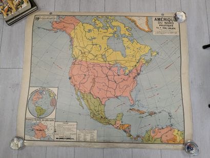 Carte de l'Amérique du nord politique, par...