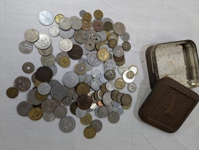 A collection of coins from France, Greece,...