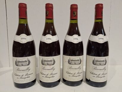 4 bottles of 1996 Brouilly - Château de Pierreux...
