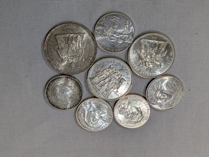 France. Set of silver coins including a 1978...