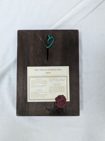Reproduction d'icône sur bois figurant une...