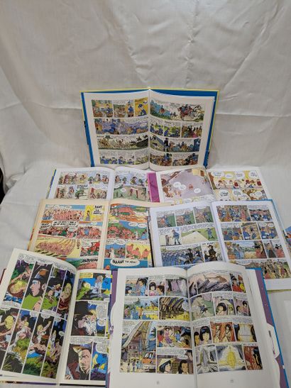 Lot de 7 albums dont les Tuniques Bleues,...