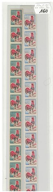 France - RoulettesN°53a et 54 bandes de 11...