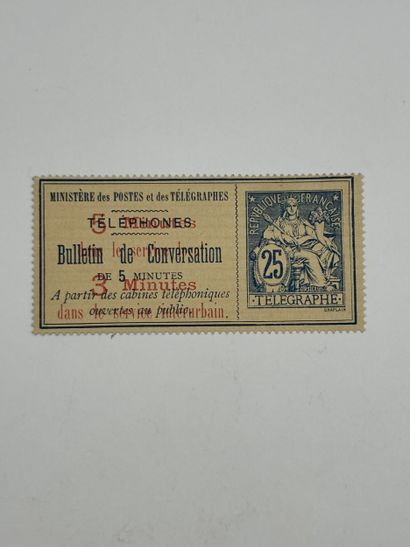 France: Telephone: N°12 - 25ct new - Blue...