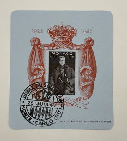 Monaco - Souvenir sheet no. 2A cancelled...