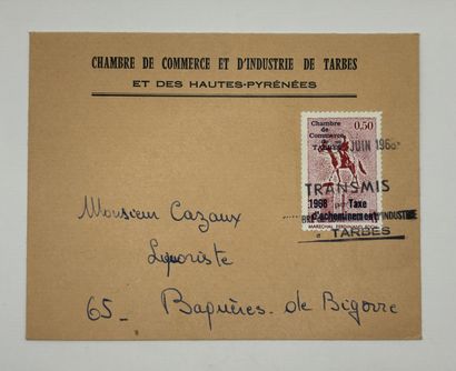 France: Strike Stamps - Tarbes - N°9 on cover...