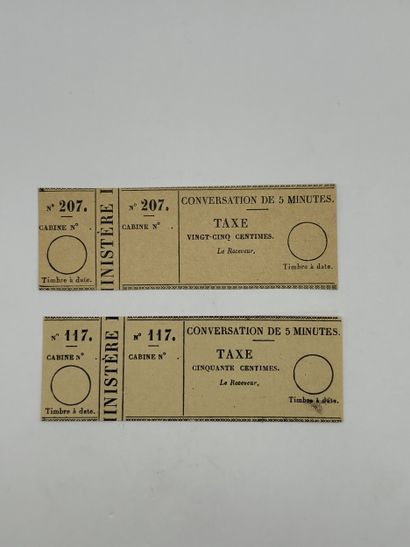 France: Telephone: N°1 2 - 25 50ct black...