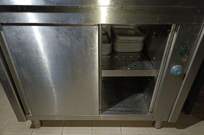 Meuble de rangement inox deux portes