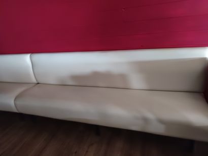 ensemble de banquettes simili cuir beige