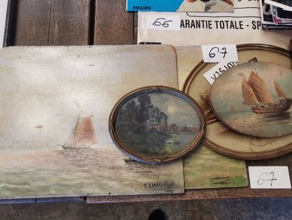 lot de 7 peintures et photos sur le thème...