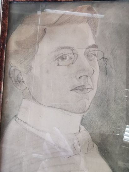 Lot de 19 toiles, lithographies, dessins