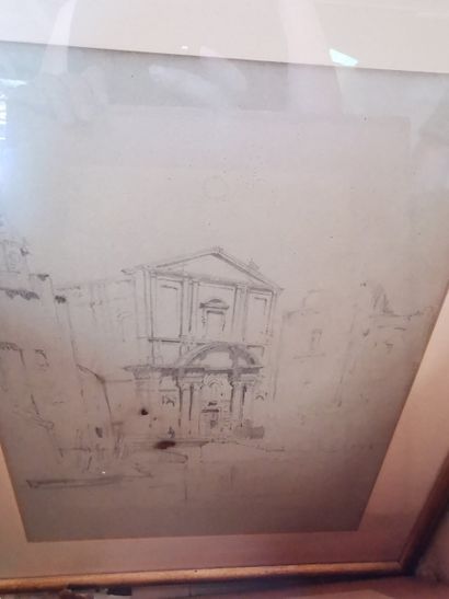 Lot de 19 toiles, lithographies, dessins