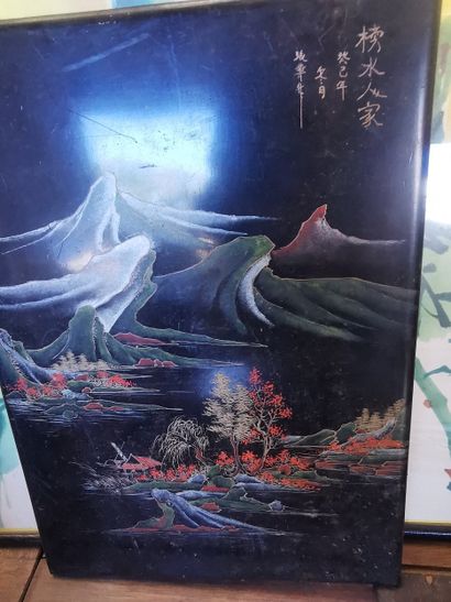 lot asiatique comprenant estampes , dessins...