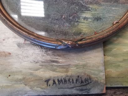 lot de 7 peintures et photos sur le thème...