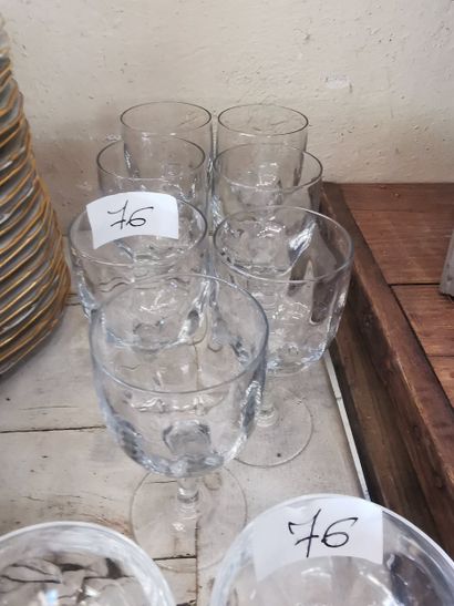 partie de services de verres à pied