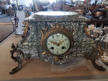 CHEVALIER Partie d'horloge en marbre ver...