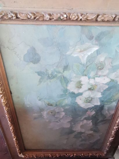 Lot de 7 toiles, dessins, lithographies dont...
