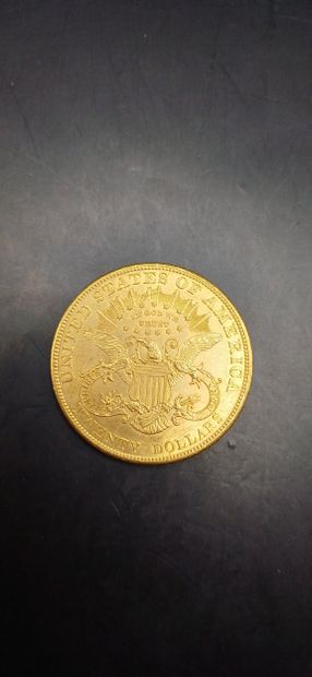 Pièce or de 20 Dollars, année 1904
Poids...