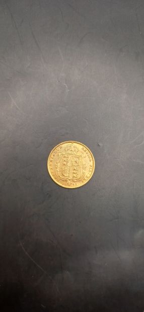 Half sovereign gold coin, year 1891
weight...
