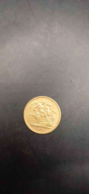 Half sovereign gold coin, year 1893
weight...