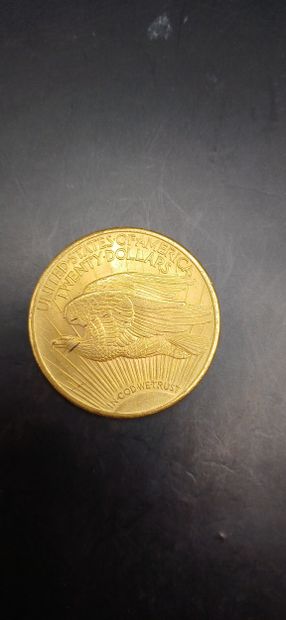 Pièce or de 20 Dollars, année 1924
Poids...