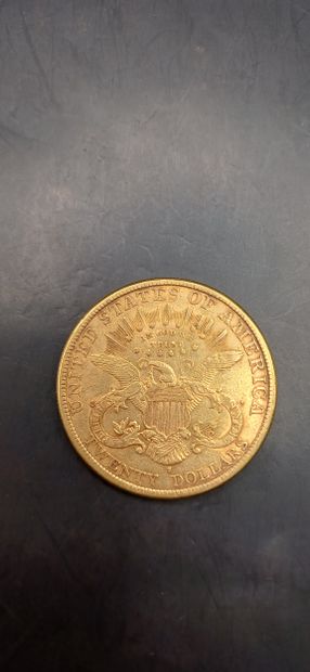 Pièce or de 20 Dollars, année 1897
Poids...