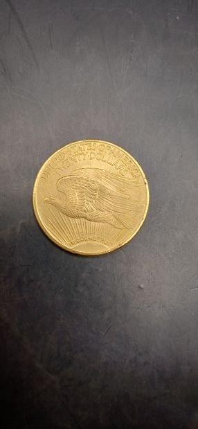 Pièce or de 20 Dollars, année 1924
Poids...