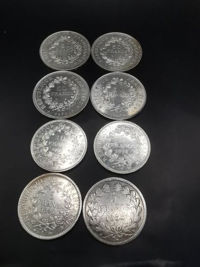 LOT of Belgian coins including :

5 pieces...