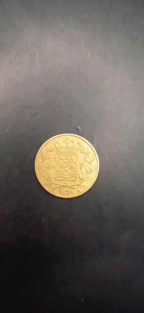 Pièce de 20 francs or Louis XVIII, année...