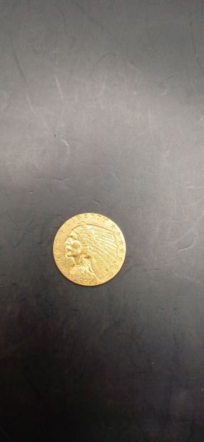 Two and a half Dollars gold coin, year 1914
weight...