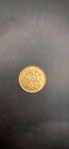 Half sovereign gold coin, year 1908
weight...