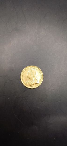 Half sovereign gold coin, year 1893
weight...