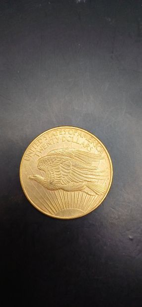 Pièce or de 20 Dollars, année 1904
Poids...