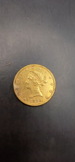 Pièce or de 10 Dollars, année 1899
Poids...