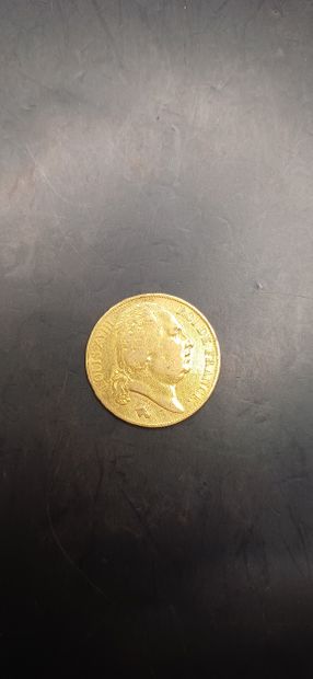 Pièce de 20 francs or Louis XVIII, année...