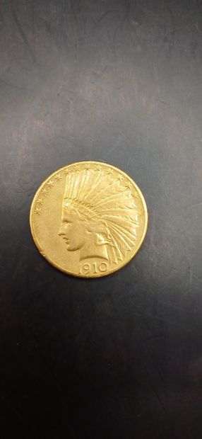 Pièce or de 10 Dollars, année 1910
Poids...