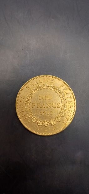 Pièce de 100 Francs or, année 1911
Poids...
