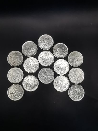 Coin collection including :
15 pieces of...
