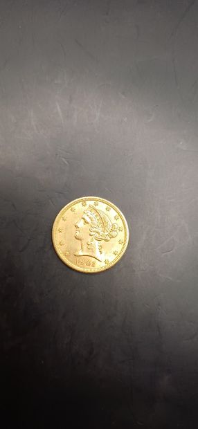 5 Dollars gold coin, year 1901
weight 8.35g
GOLD...