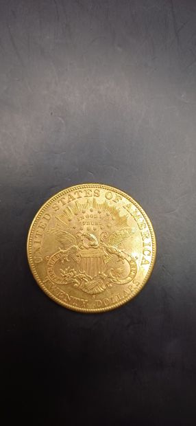 Pièce or de 20 Dollars, année 1905
Poids...
