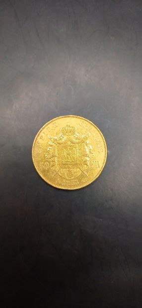 Pièce de 50 Francs or, année 1855
Poids 16,08g
LES...